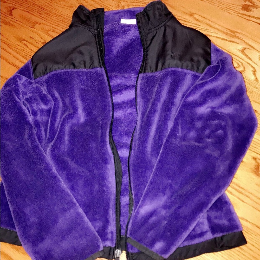 A soft and fluffy purple jacket